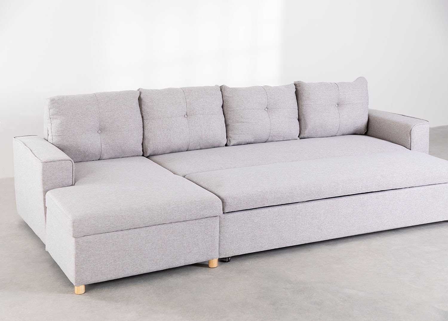 fabric chaise longue sofa bed