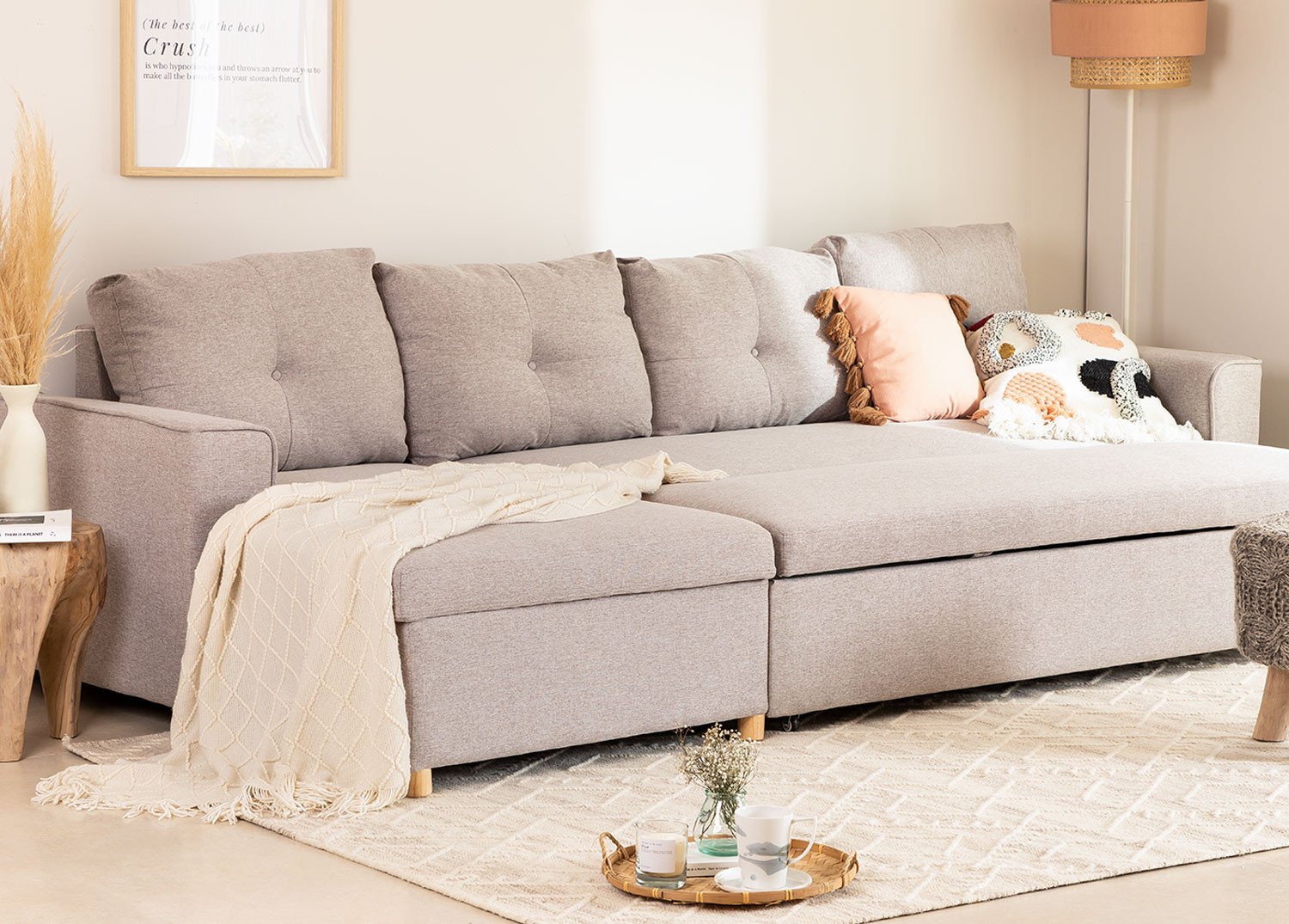 4 seater sofa bed with chaise
