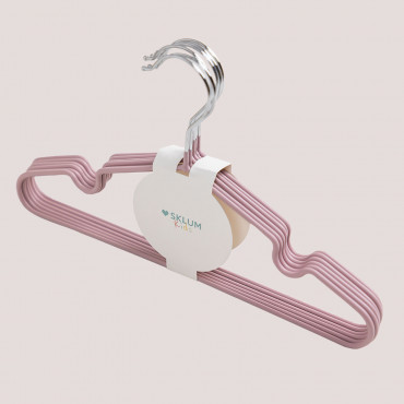 Set Of 6 Kids Hangers Anttal Pink - Sklum