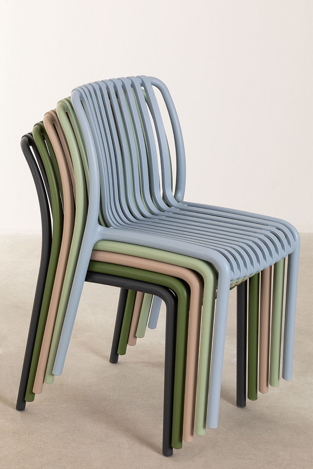 Wendell polypropylene stackable garden chair, gallery image 9