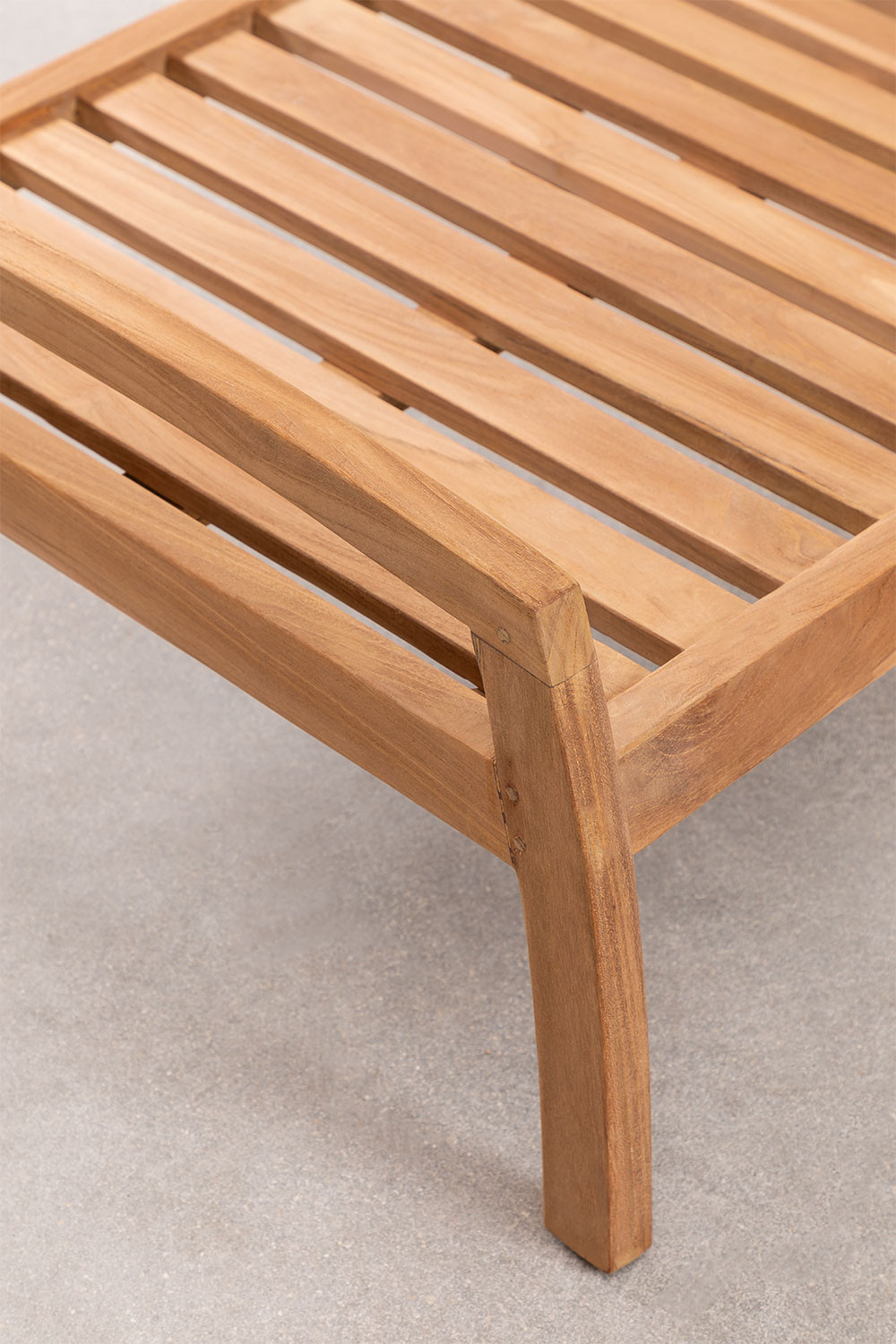 Teak Wood Footstool Garden Confi SKLUM