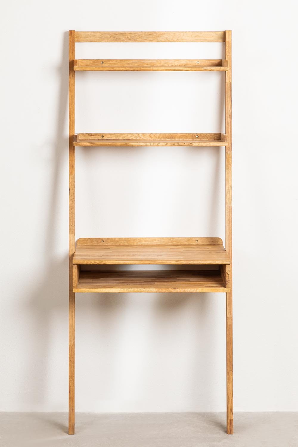  Oak Wood Desk with Shelves Zina Style, gallery image 3