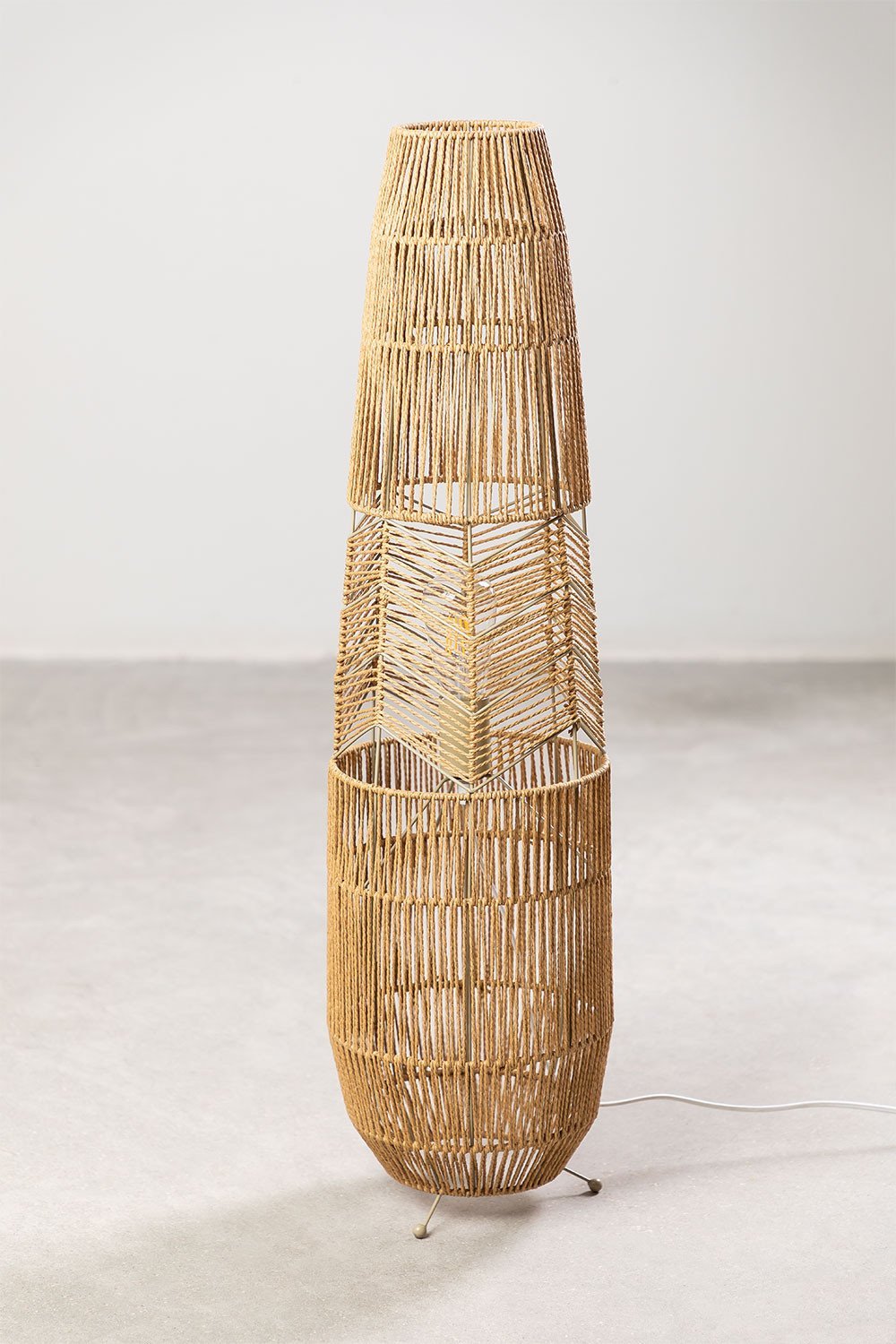 Braided Paper Floor Lamp Menak, gallery image 3