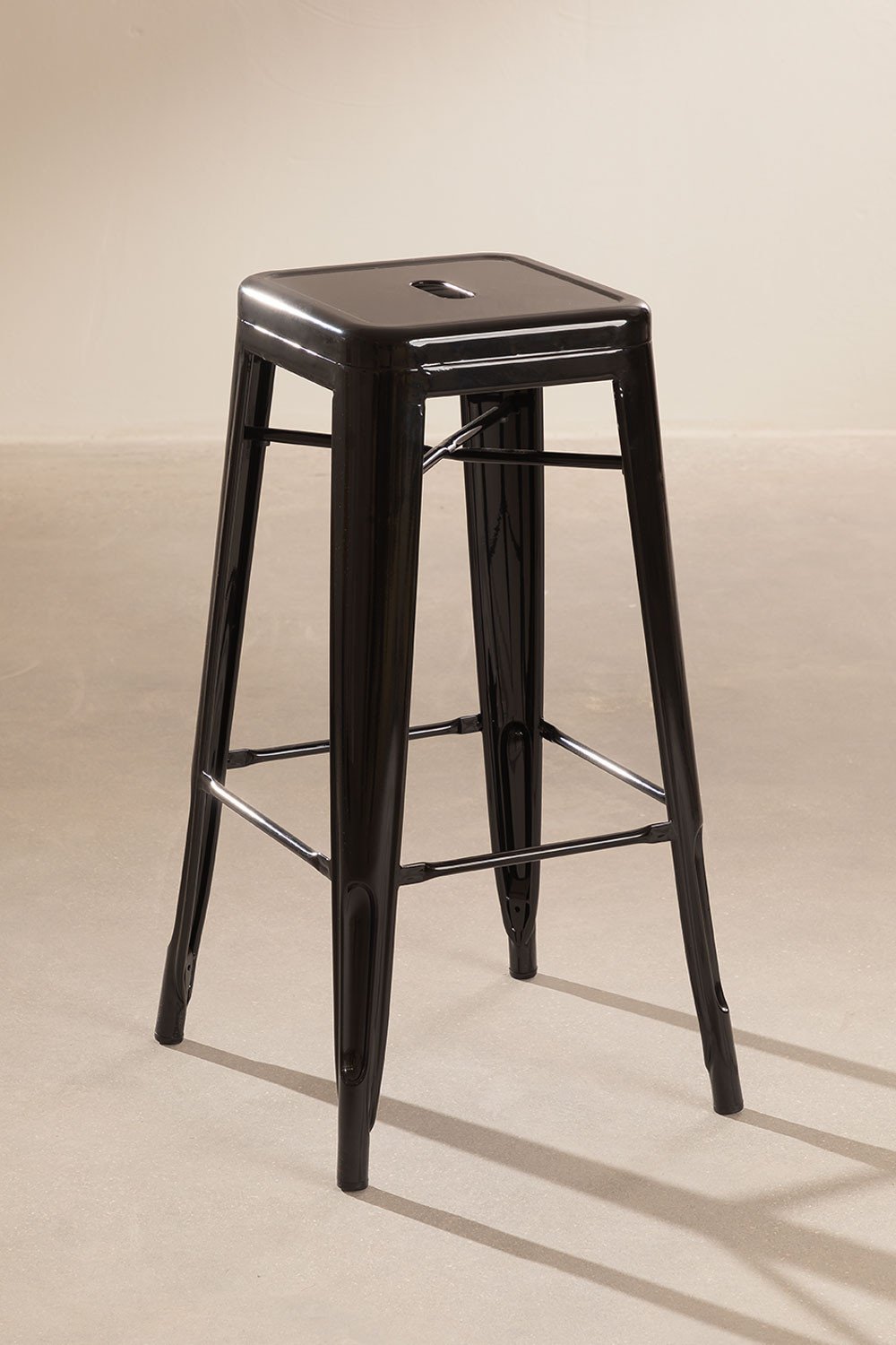 Pack of 2 Black High Stools 76cm LIX, gallery image 2