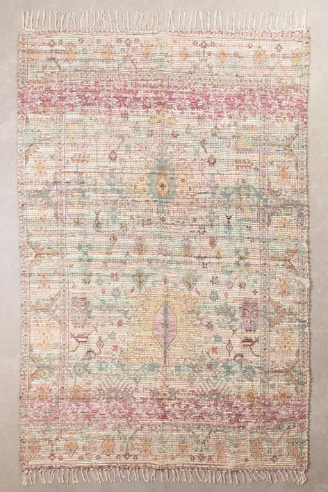 Jute and Fabric Rug (284x174 cm) Demir