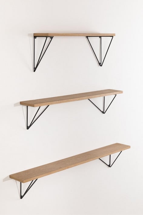 Wooden Wall Shelves Set Glai