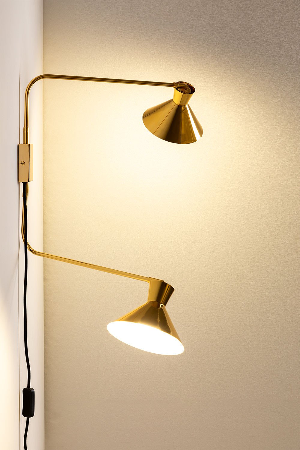 Wall Lamp with Double Lampshade Two, gallery image 2