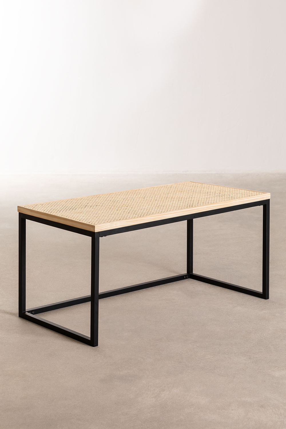 rectangular rattan table