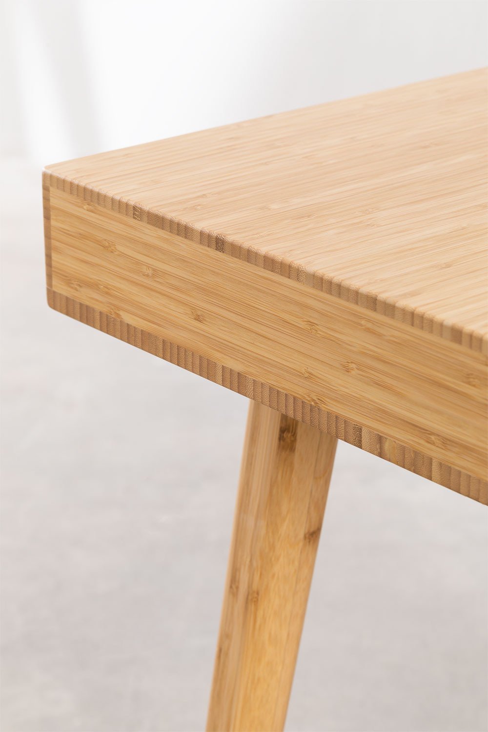 Takeo 100x50 cm bamboo desk with drawers, gallery image 6