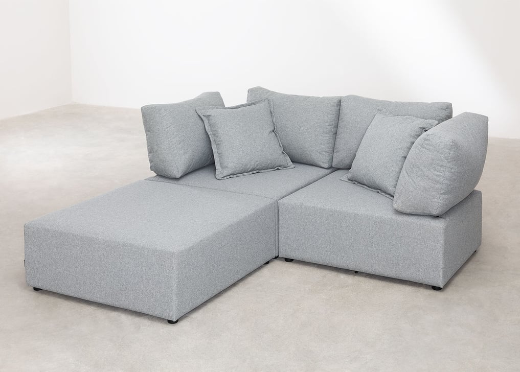 Kata 2 pcs modular sofa with 2 corners & pouffe, gallery image 1