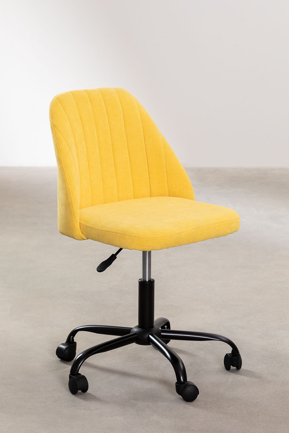 yellow fabric office chair