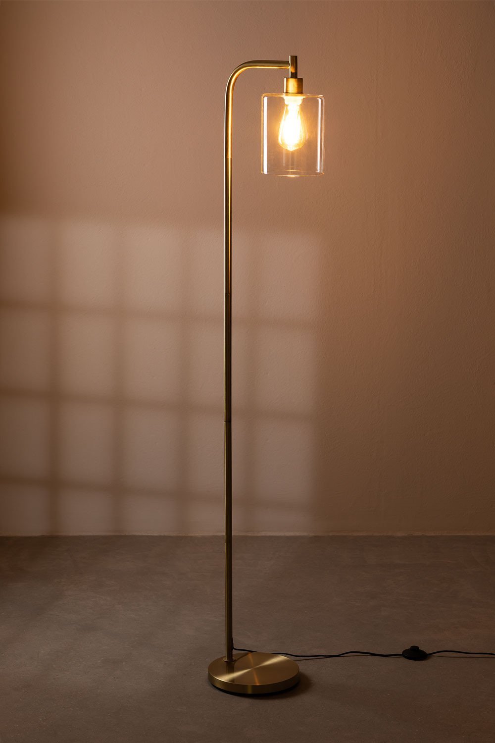 Ambe metal and glass floor lamp, gallery image 4