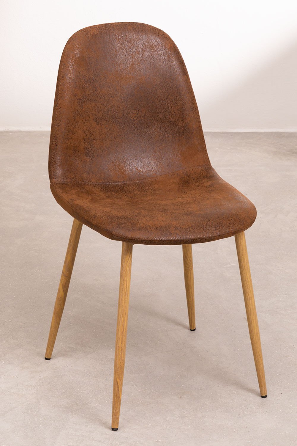 2-pack of Glamm faux leather dining chairs, gallery image 1