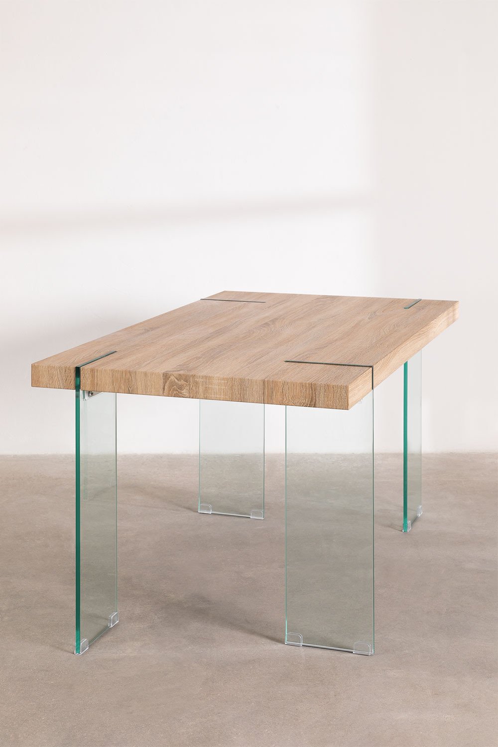 MDF Rectangular Dining Table with Glass legs Kali , gallery image 2