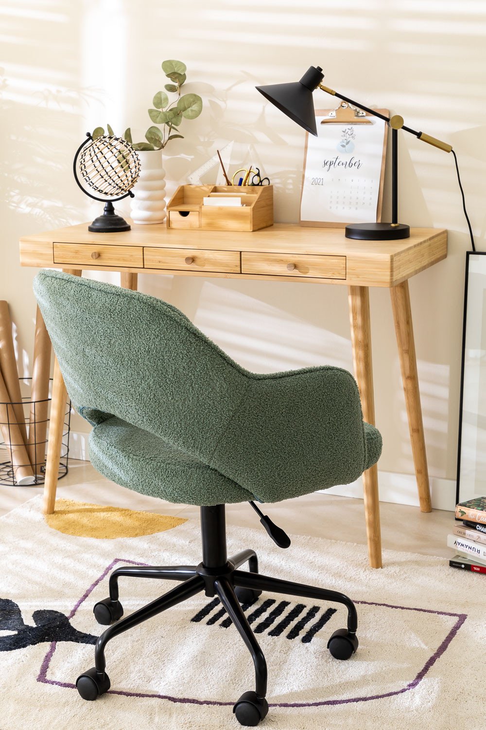 Chenille Office Chair Wanda SKLUM