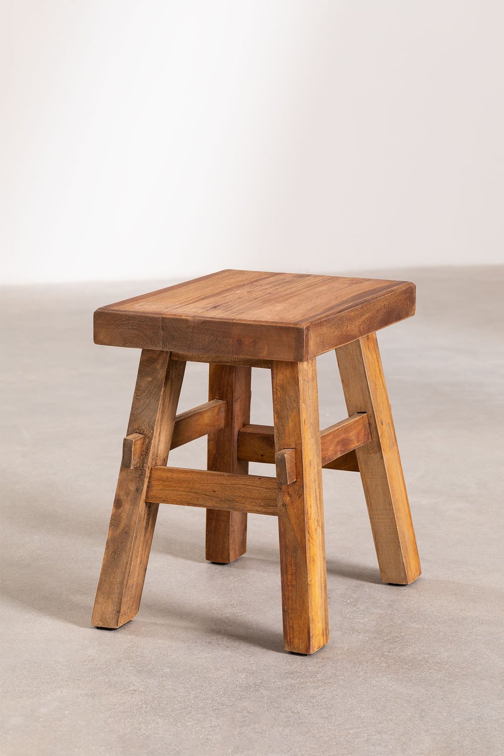 Recycled Wooden Low Stool Roblie, gallery image 1