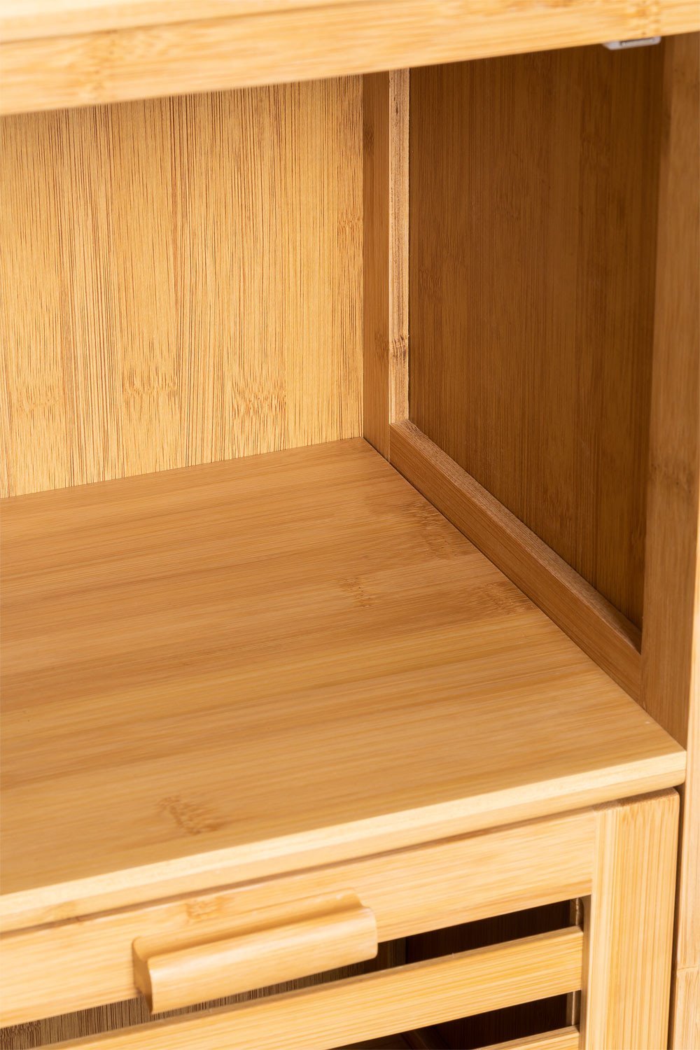 Bernadette bamboo shelving unit with doors, gallery image 5