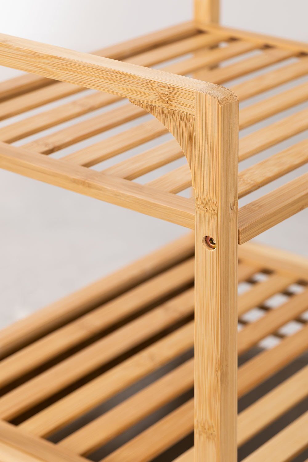 Bamboo Laundry Basket with Shelf Lauren SKLUM