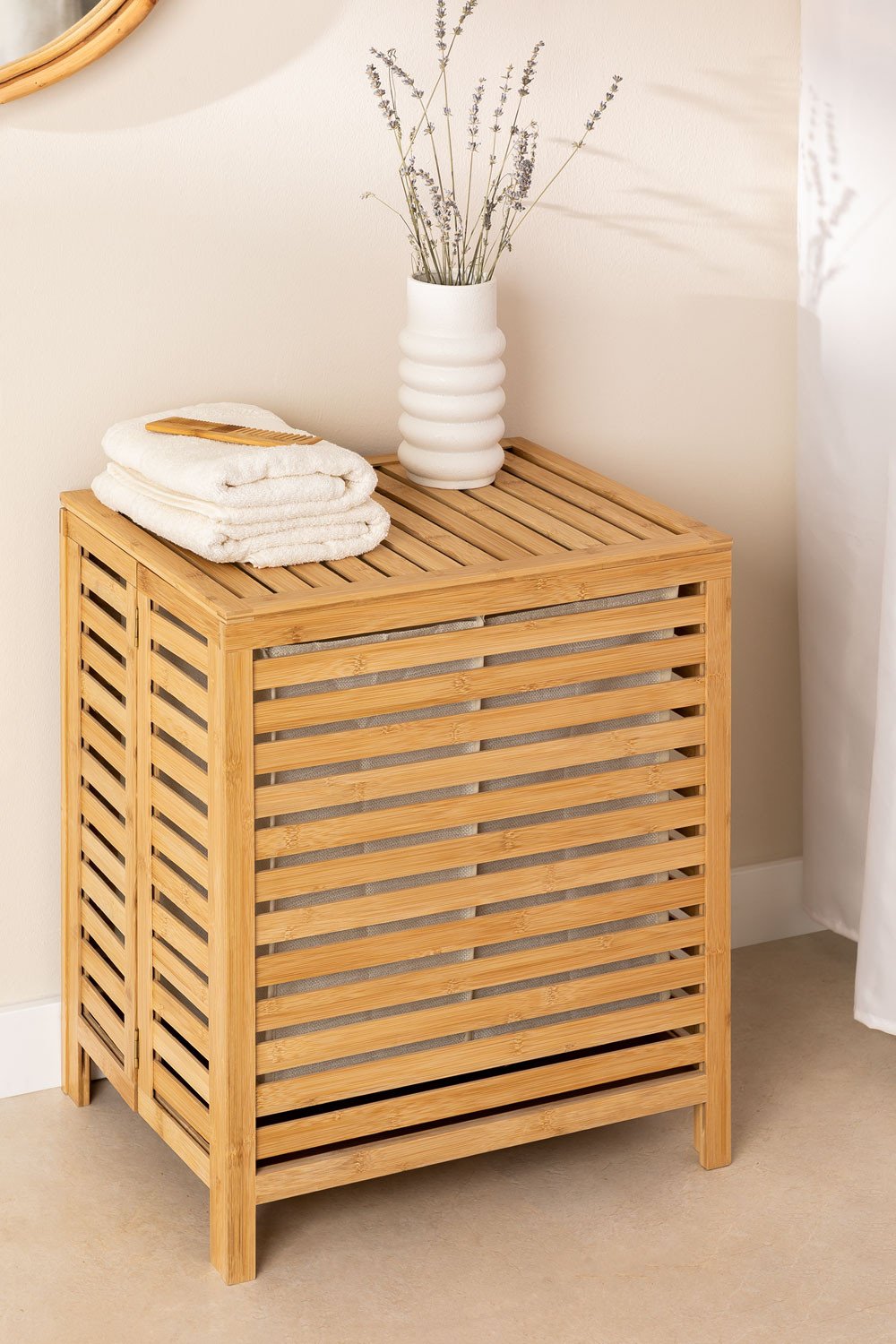 Bamboo Laundry Basket Lionel, gallery image 1