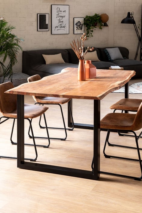 Rectangular Recycled Wood Dining Table 180 cm Sami