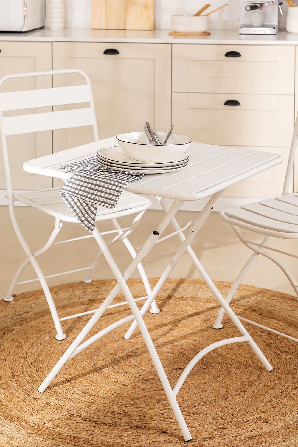 Square Steel Folding Table (60x60 cm) Janti, gallery image 1