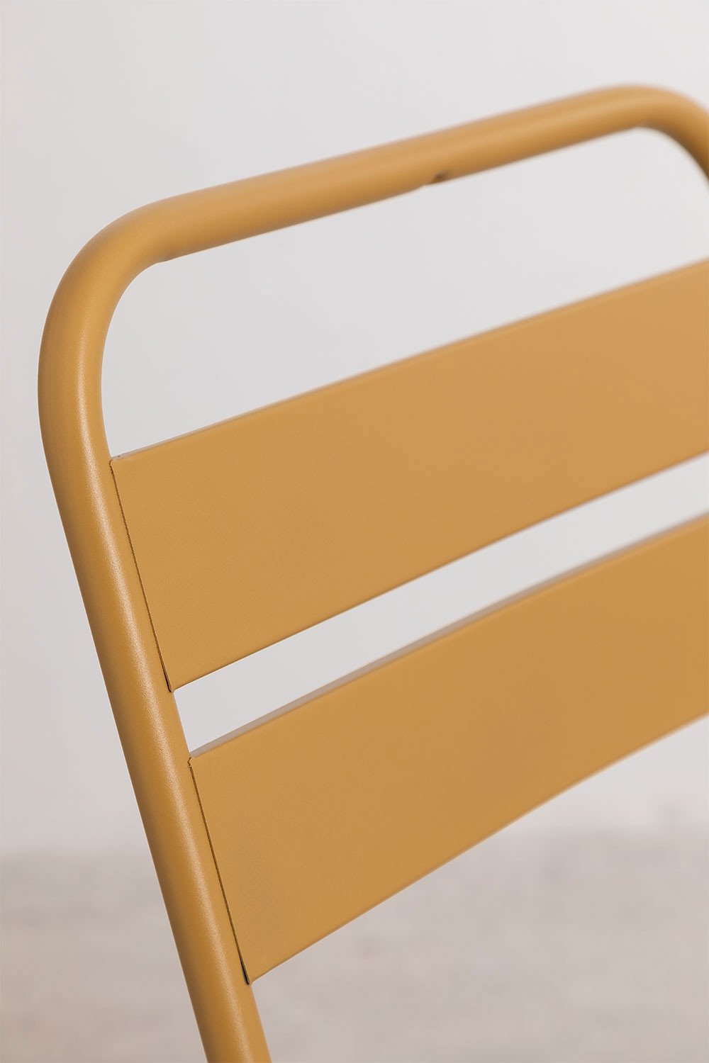 Square folding table set 60x60 cm and 2 folding steel chairs Janti, gallery image 4