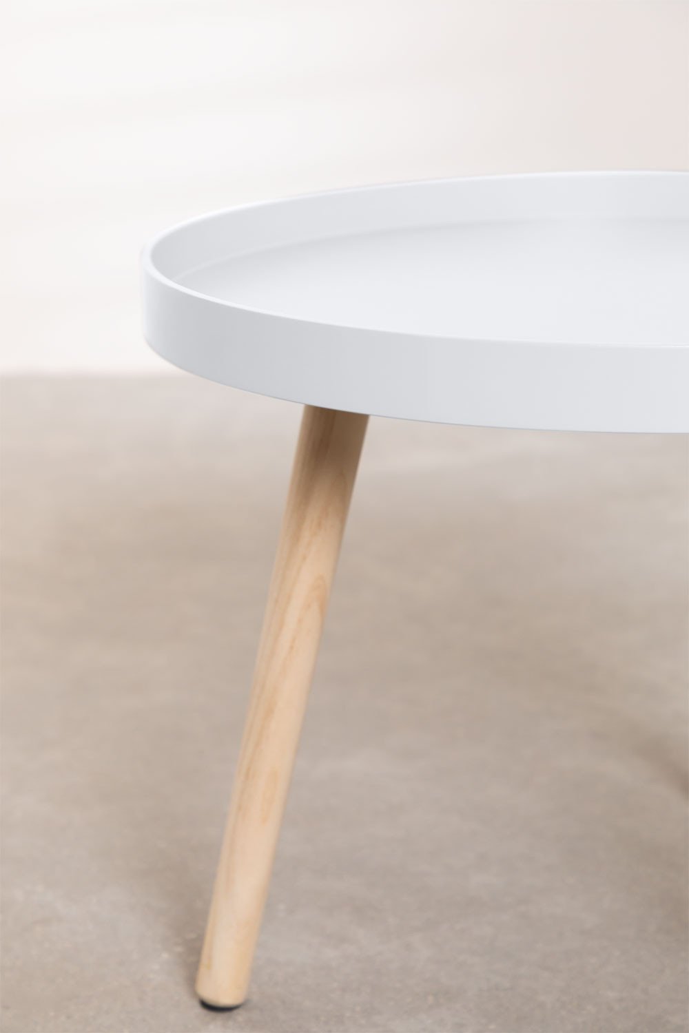 Round white deals small table