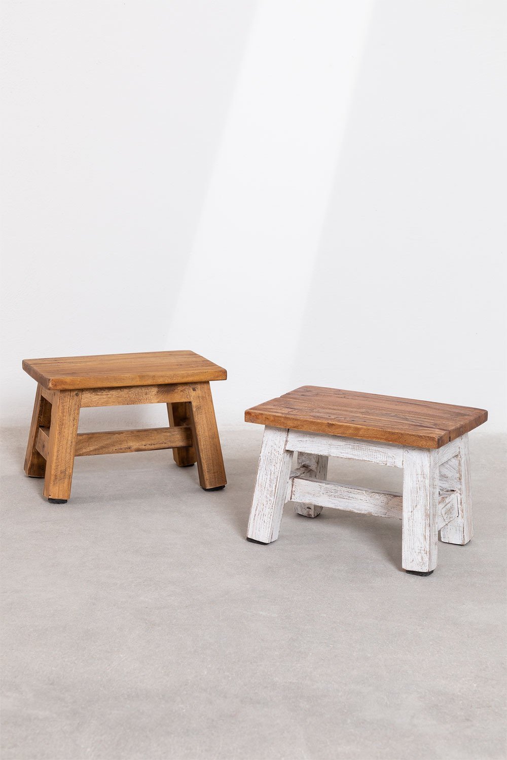 Abet low wooden stool, gallery image 6
