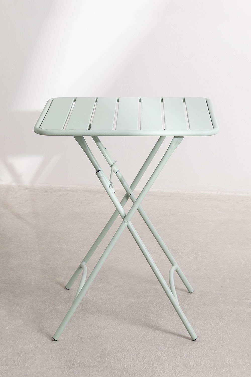 Janti 60x60 cm foldable square garden table in steel, gallery image 3