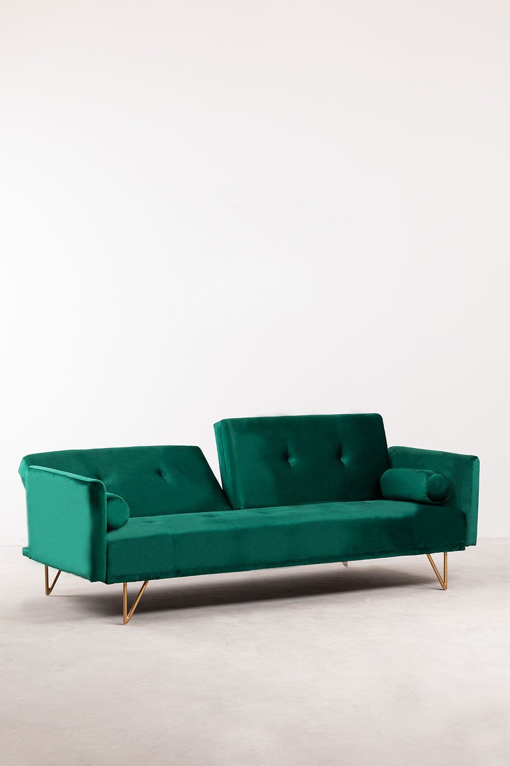 Jade green on sale velvet sofa