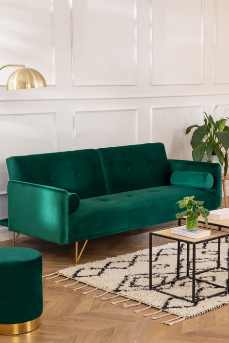 3-Seater Reclining Velvet Sofa Jehrd