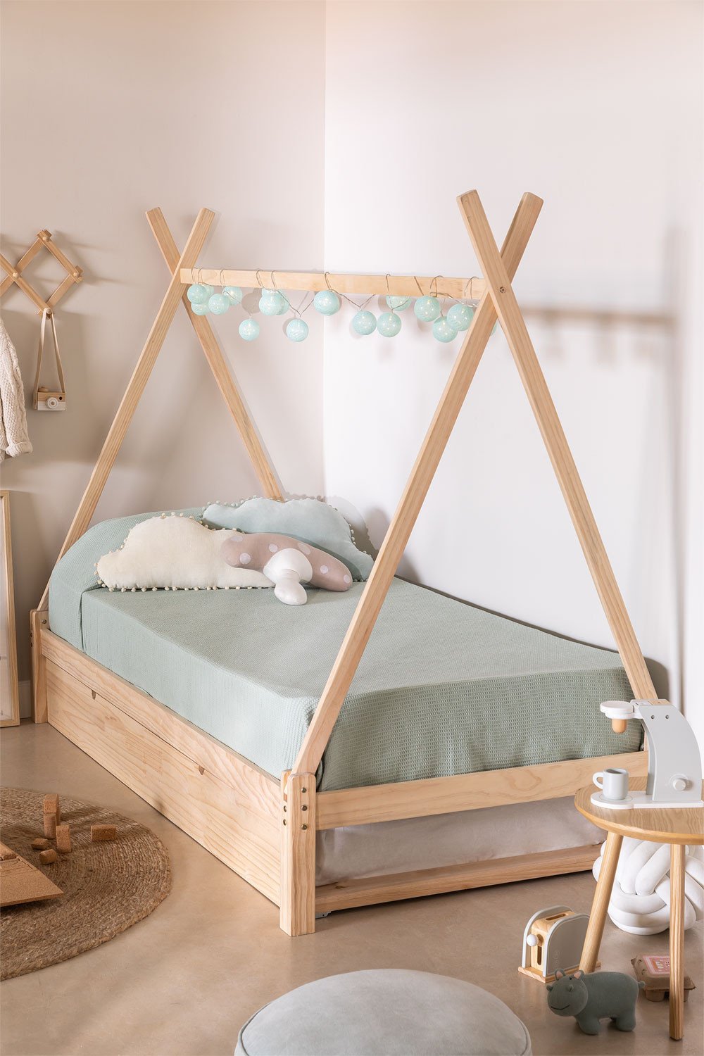 Wooden Bed for 90 cm Mattress Joan Kids, gallery image 1