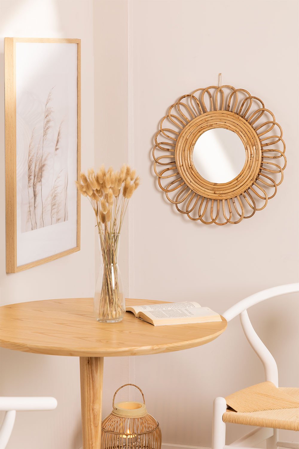Round Wall Mirror in Bamboo Thail(Ø49 cm) , gallery image 1