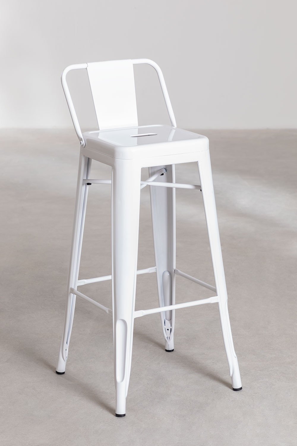 LIX steel high stool with backrest , gallery image 1