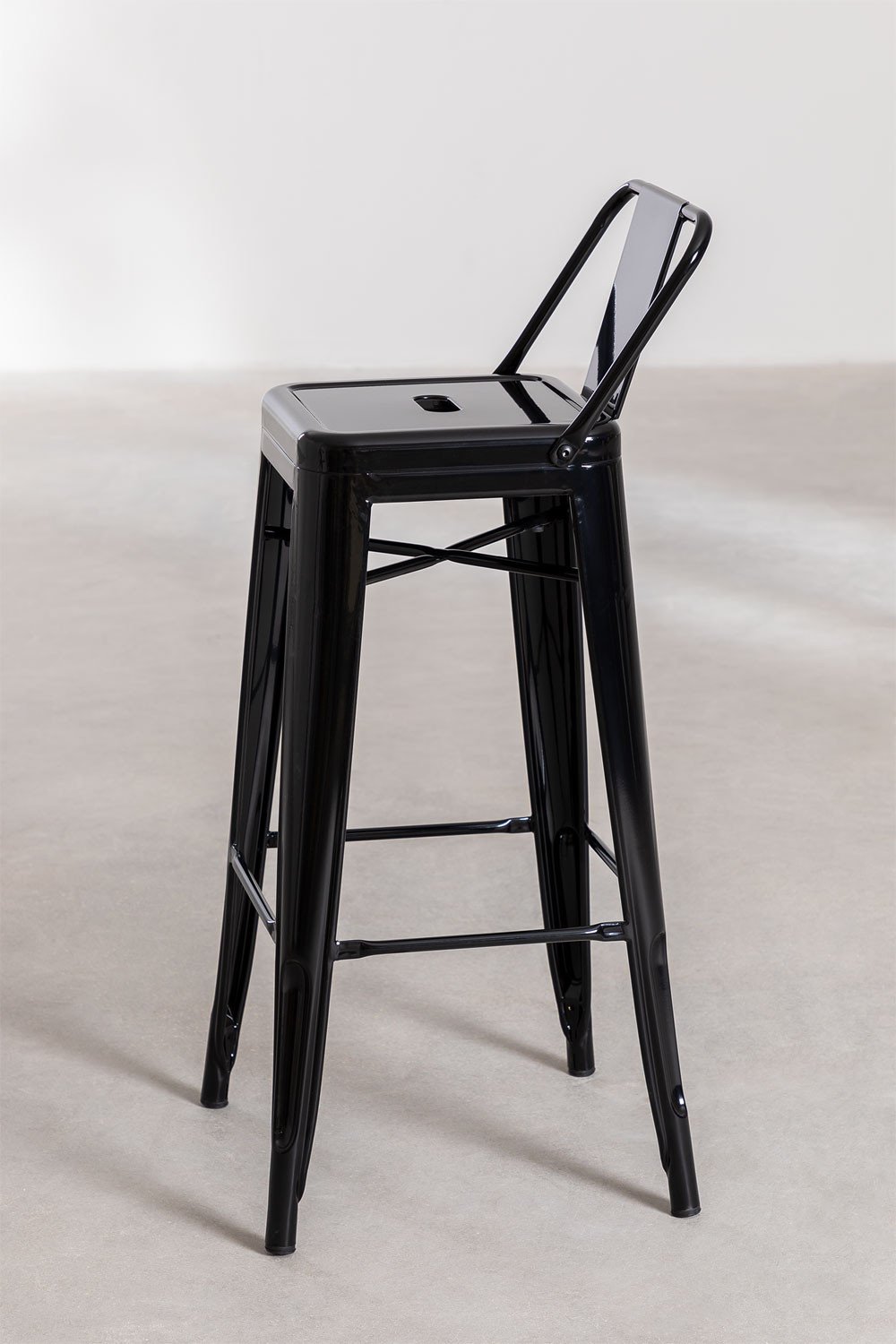 LIX steel high stool with backrest , gallery image 2