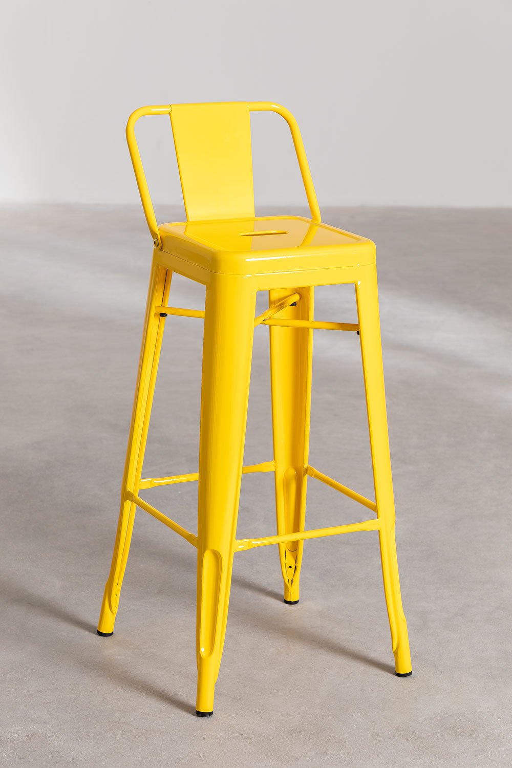 LIX steel high stool with backrest SKLUM