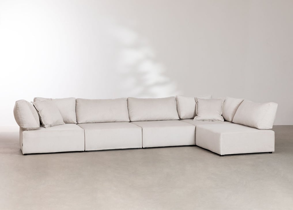 Kata 5 pcs corduroy modular corner sofa , gallery image 1