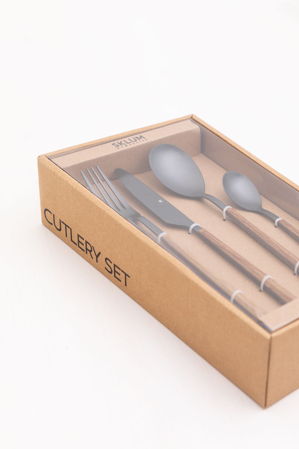 Priya Wood Effect Cutlery Set 16 pieces, gallery image 7