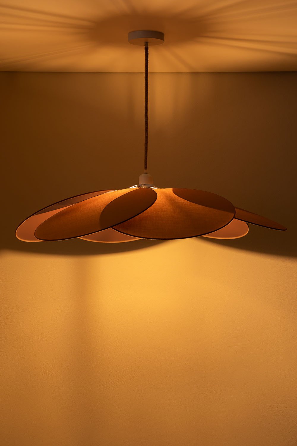 Okai cotton hanging ceiling lamp, gallery image 3