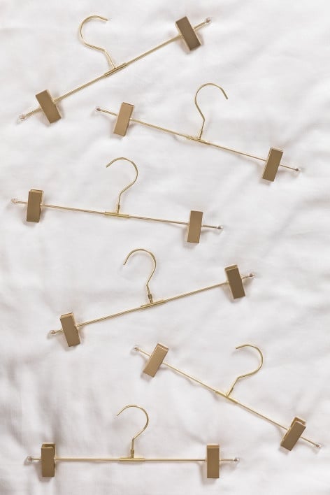 Set of 6 Metallic clip Hangers Gärde