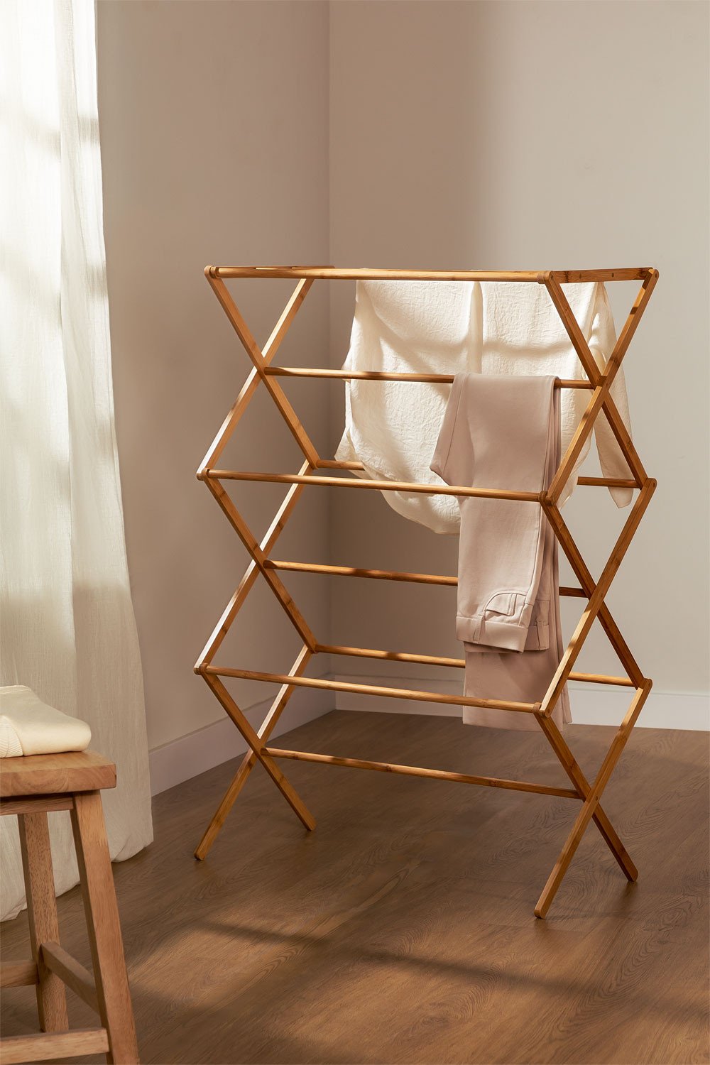 Dalton foldable bamboo clothesline , gallery image 1