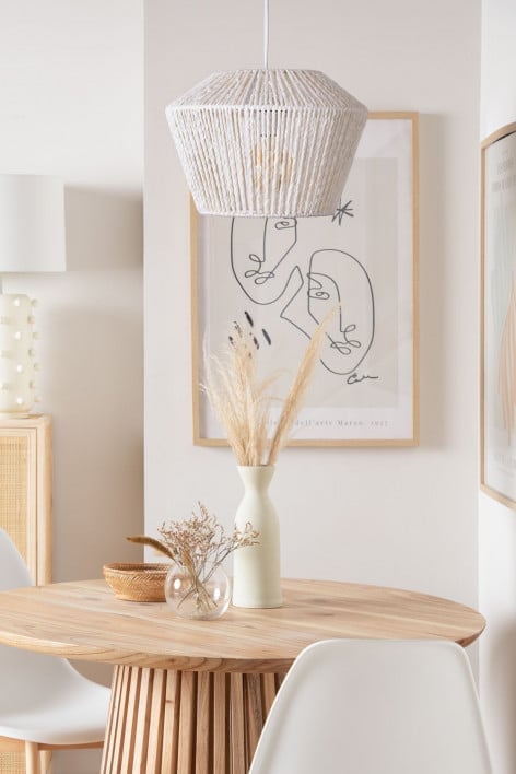 Woven paper ceiling lamp Libel