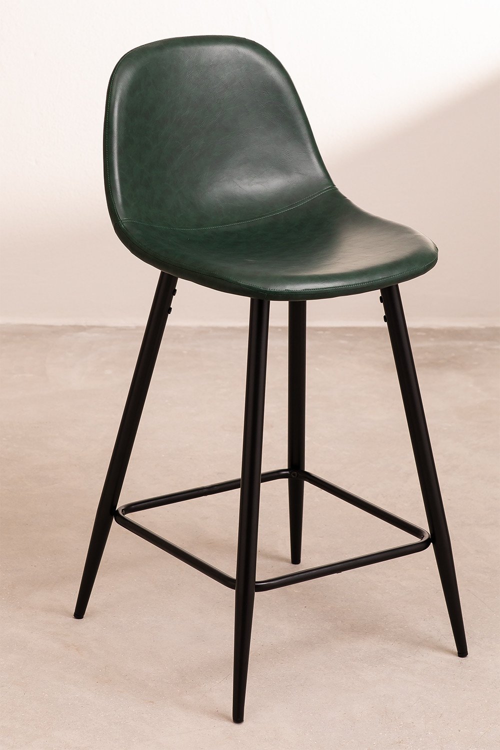 Set of 4 Leatherette High Stools Glamm, gallery image 1