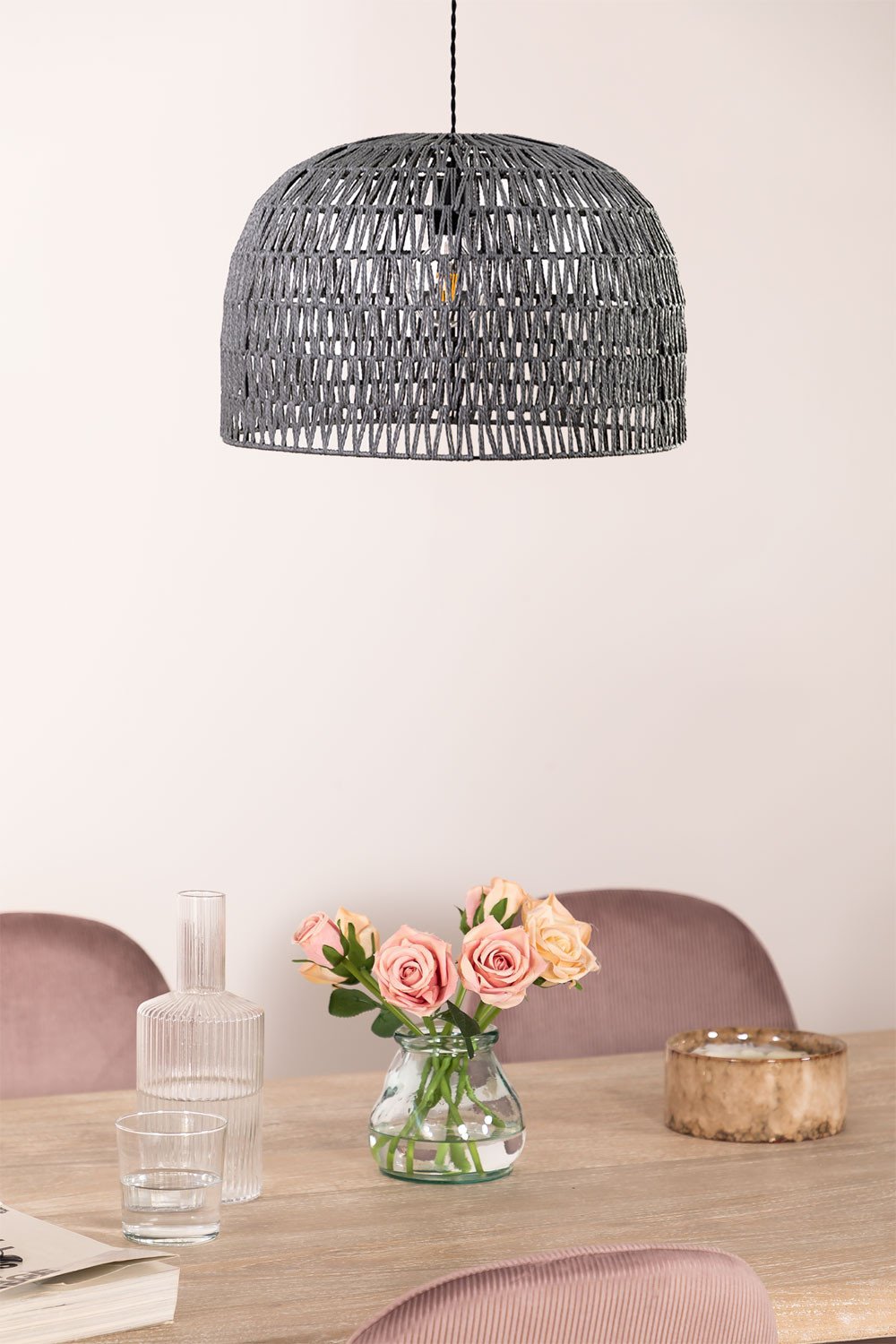 Braided Paper Ceiling Lamp Mylo , gallery image 1