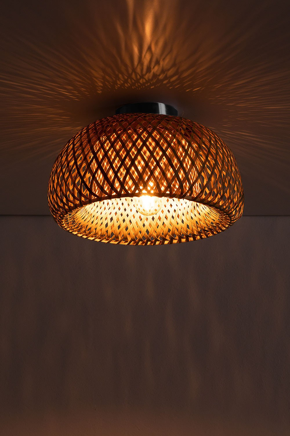 Bamboo ceiling light Taumper Style, gallery image 2