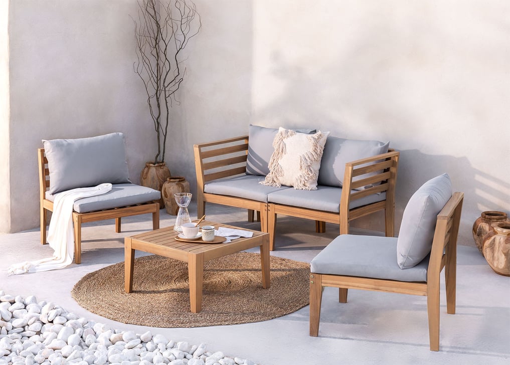 4 Piece Garden Set with Armrests & Coffee Table Filips, gallery image 1