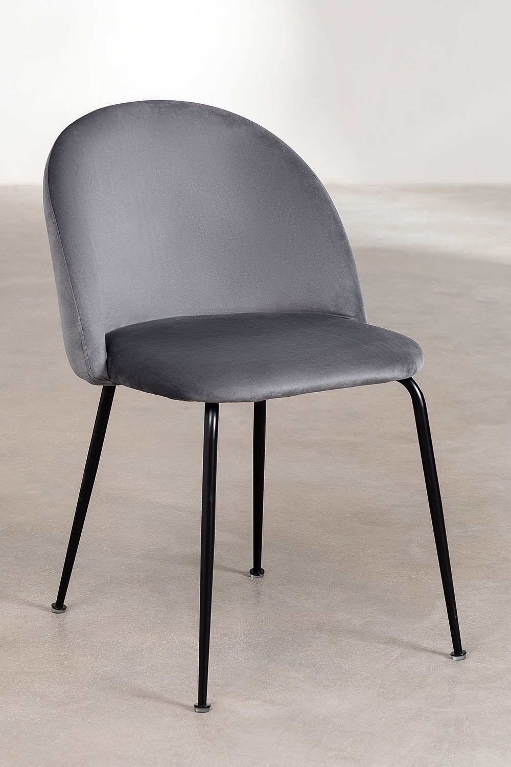 Pack 2 Velvet Dining Chairs Kana Design, gallery image 3