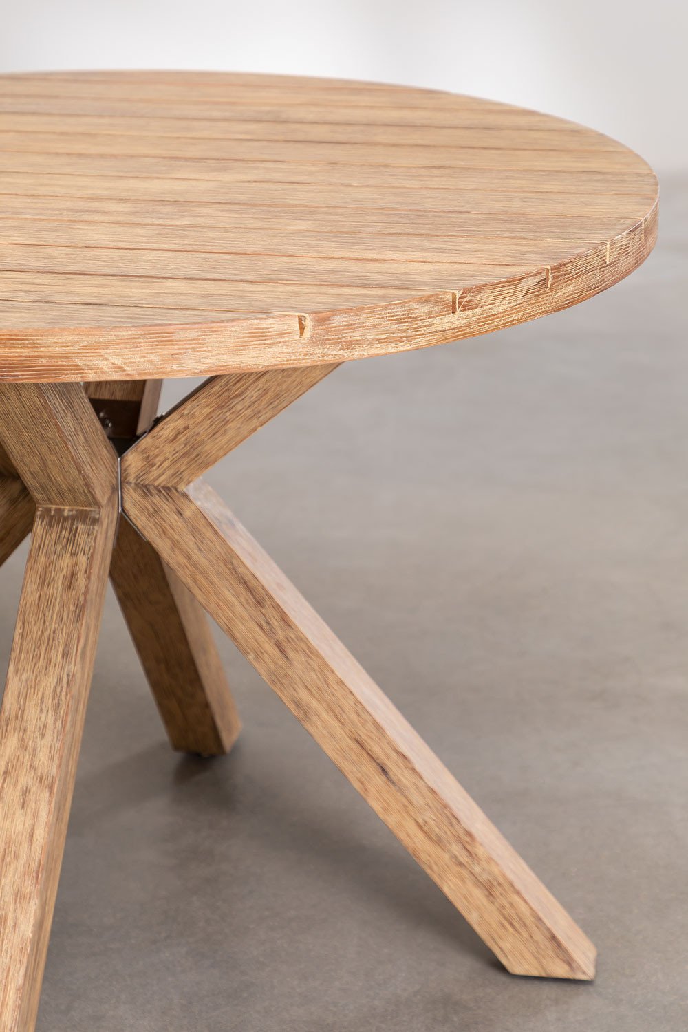Naele round wooden dining table, gallery image 4
