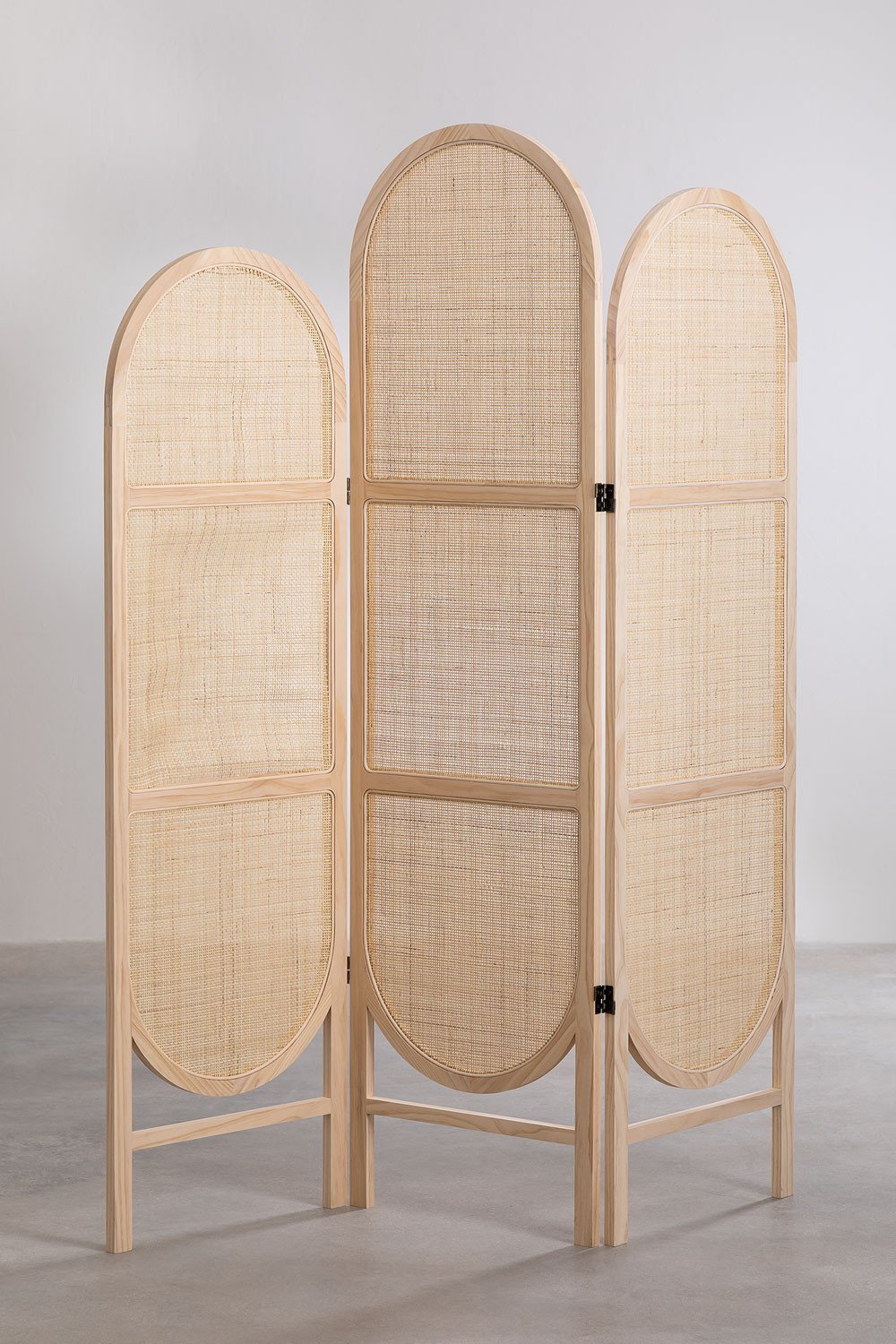 Rattan & Wood Screen Reyna, gallery image 2