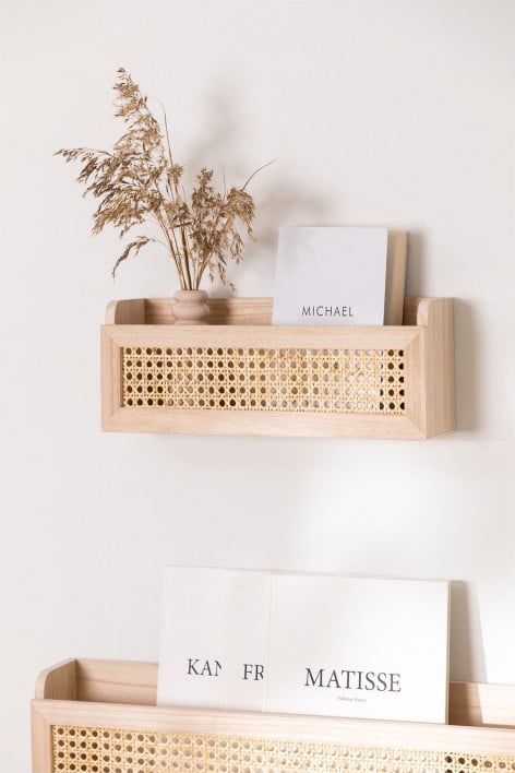Rattan &Wood Shelf Arxie